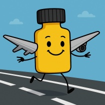 Попперс, отпуск, самолет